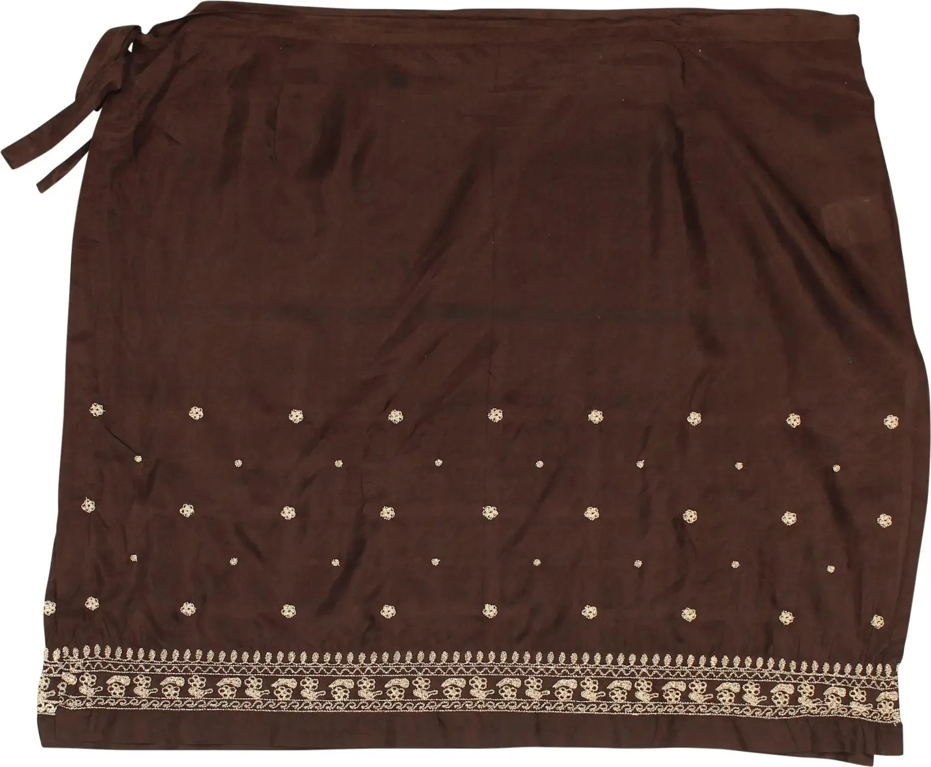 00s Surfcore Brown Silk Mini Skirt