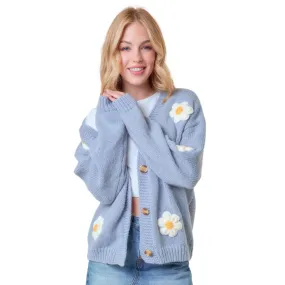 3D Patched Floral Cardigan