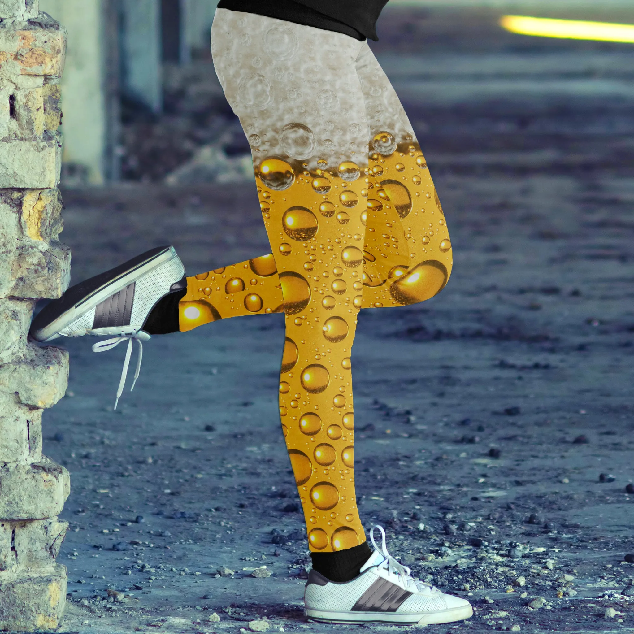 Beer Bubbles and Foam Leggings