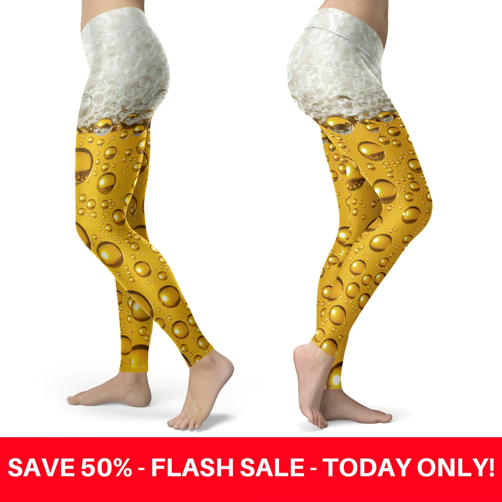 Beer Bubbles and Foam Leggings