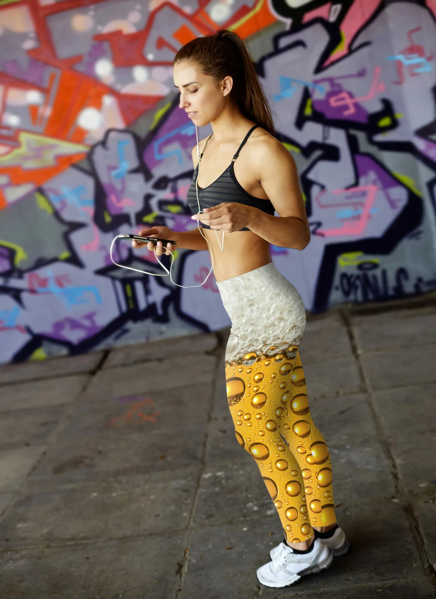 Beer Bubbles and Foam Leggings
