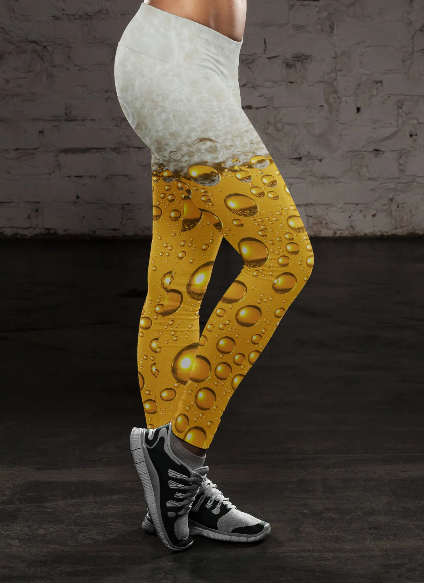Beer Bubbles and Foam Leggings