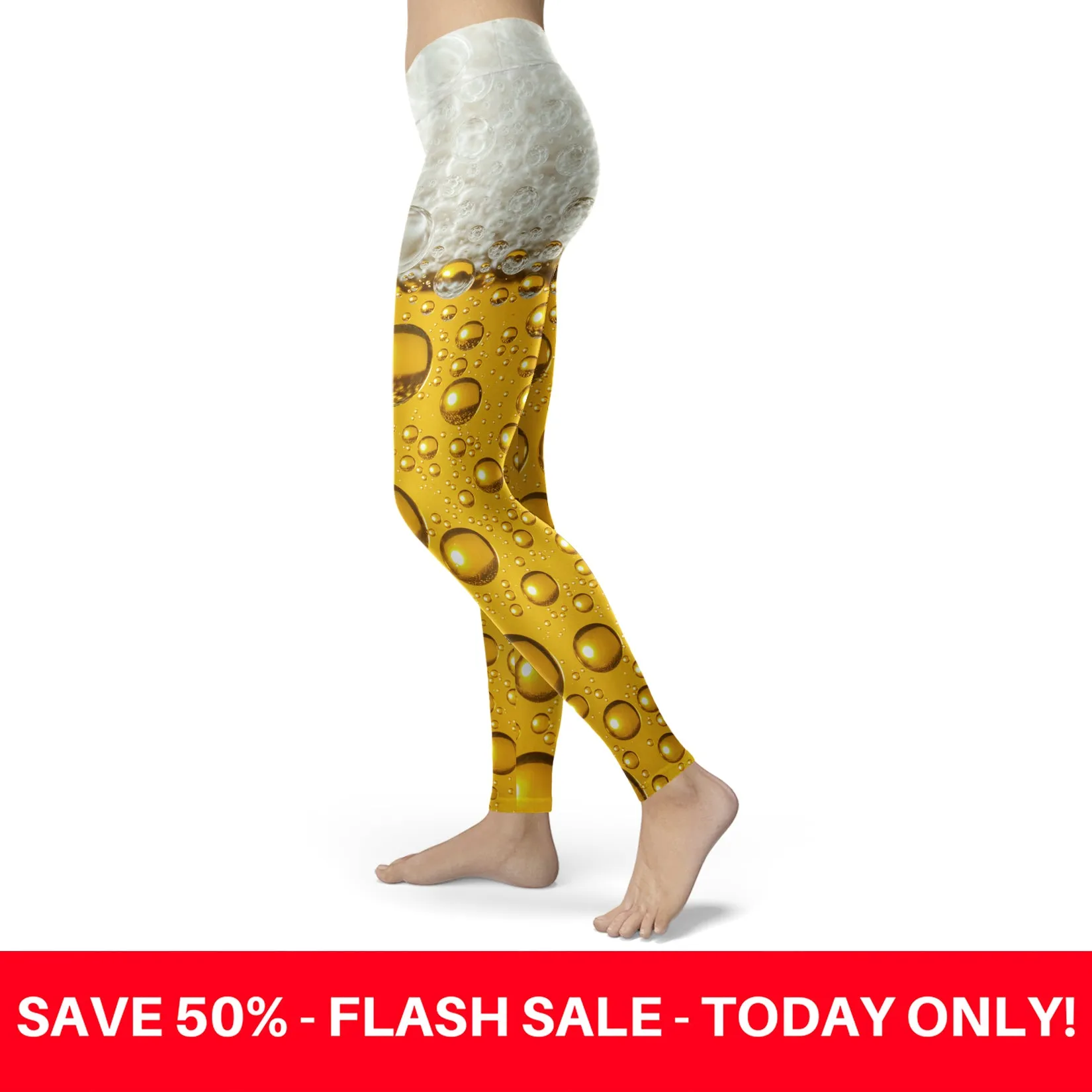 Beer Bubbles and Foam Leggings