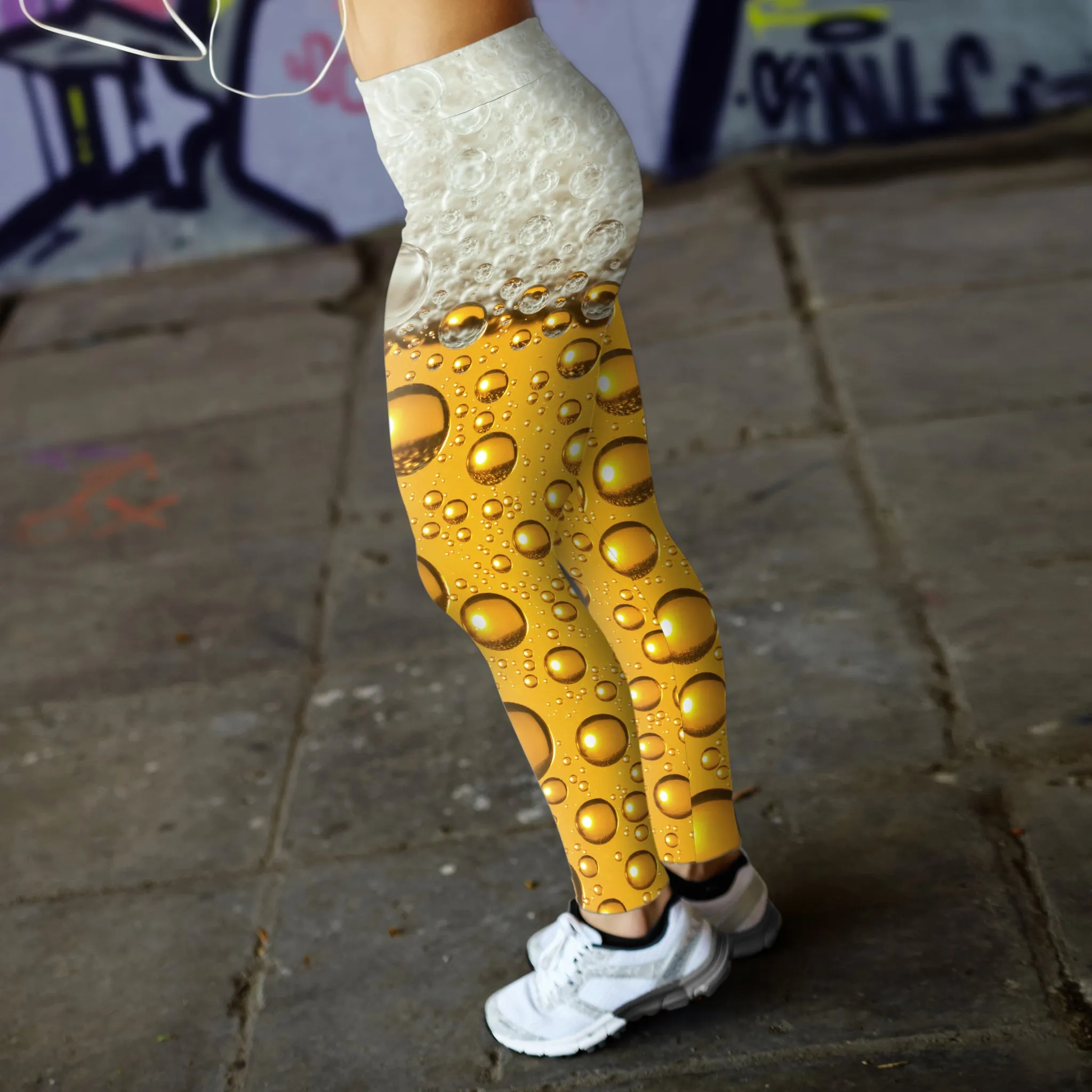 Beer Bubbles and Foam Leggings