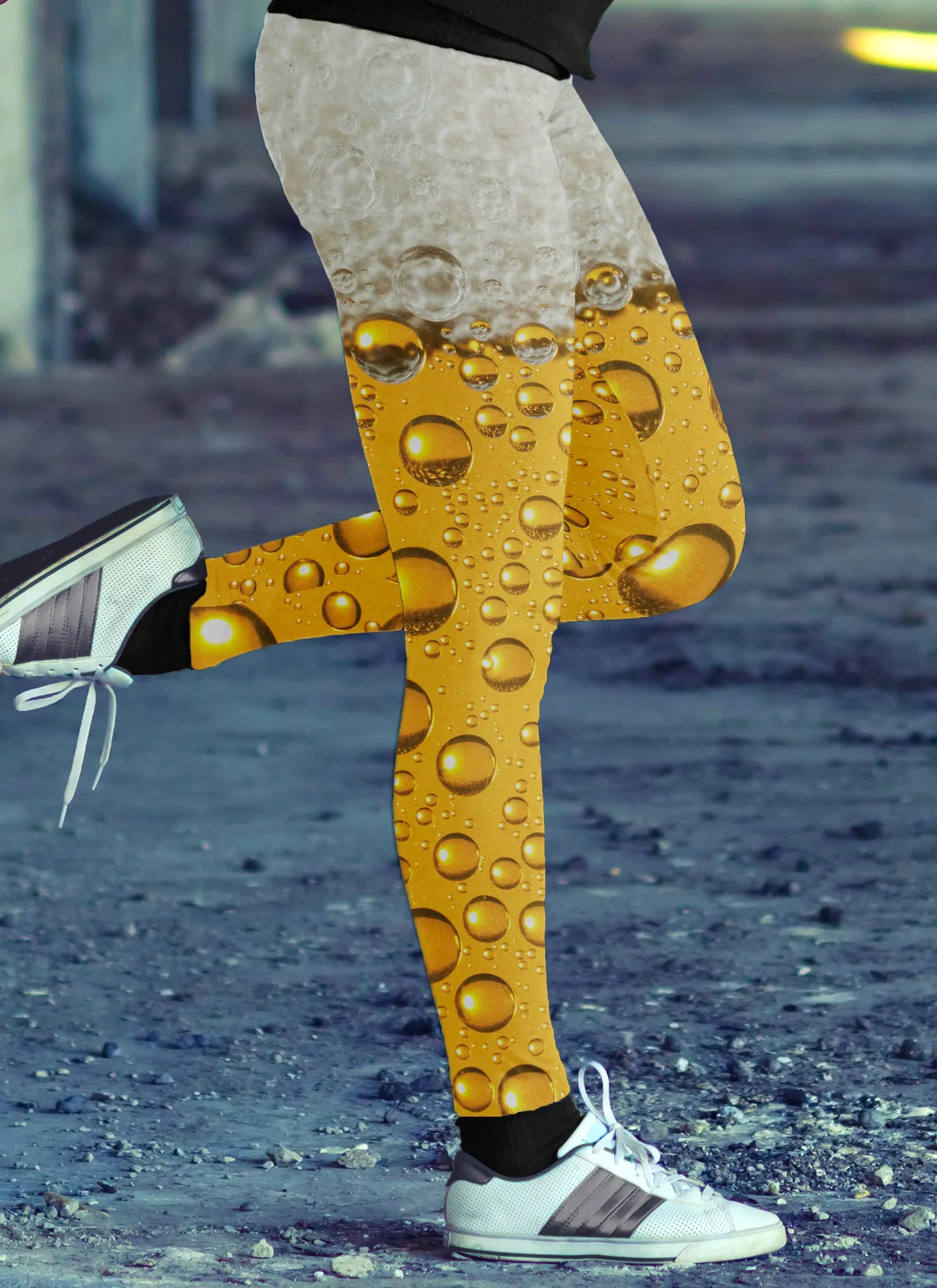 Beer Bubbles and Foam Leggings
