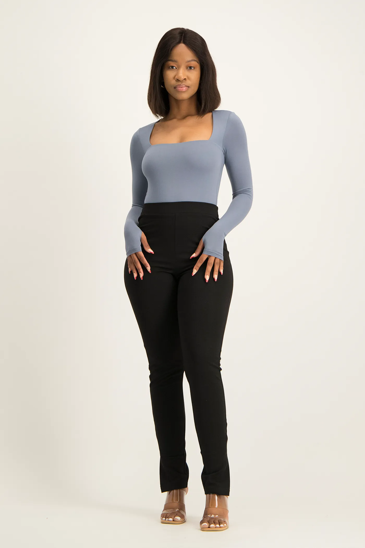 Giana Square Neck Bodysuit - Flintstone