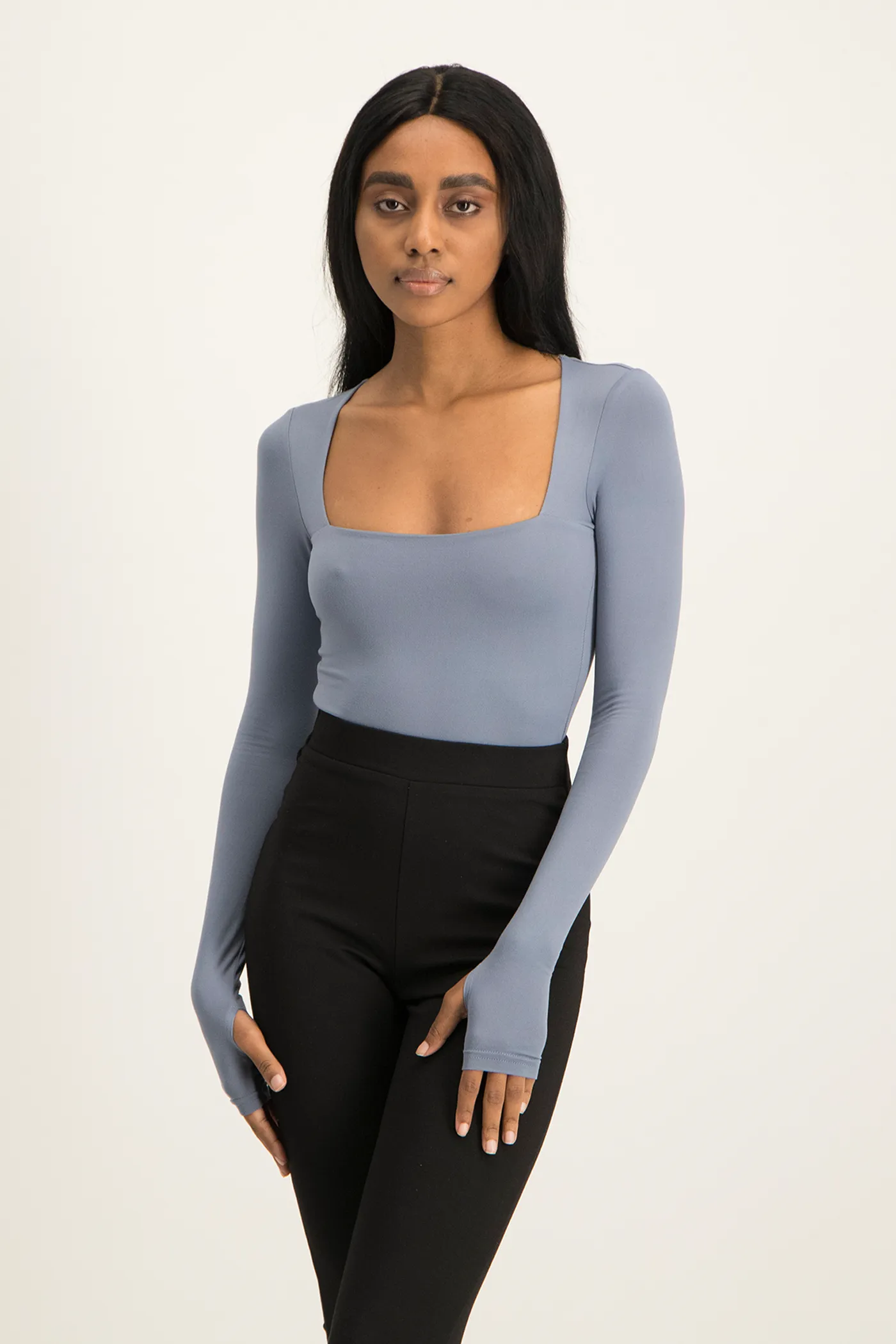 Giana Square Neck Bodysuit - Flintstone