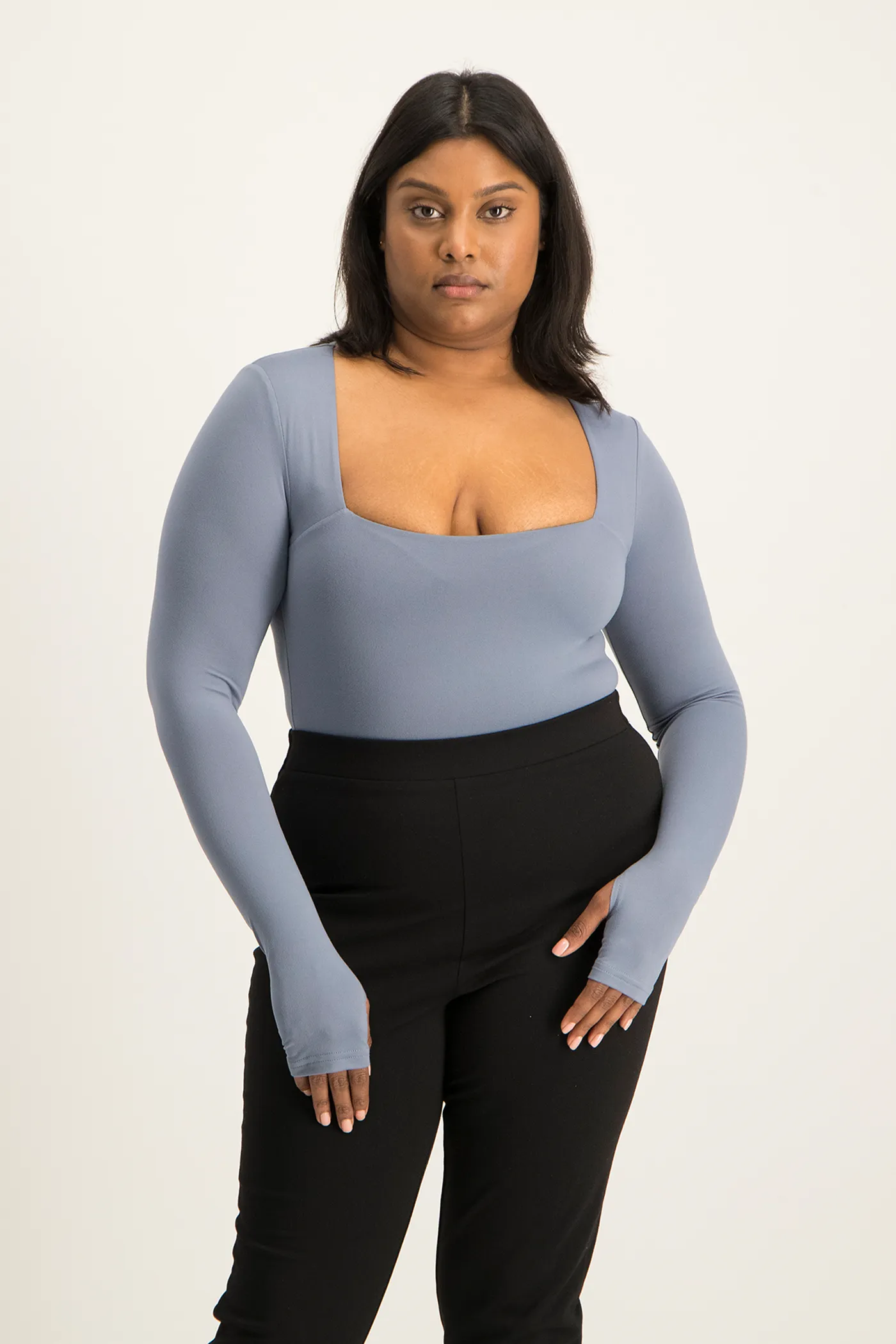 Giana Square Neck Bodysuit - Flintstone