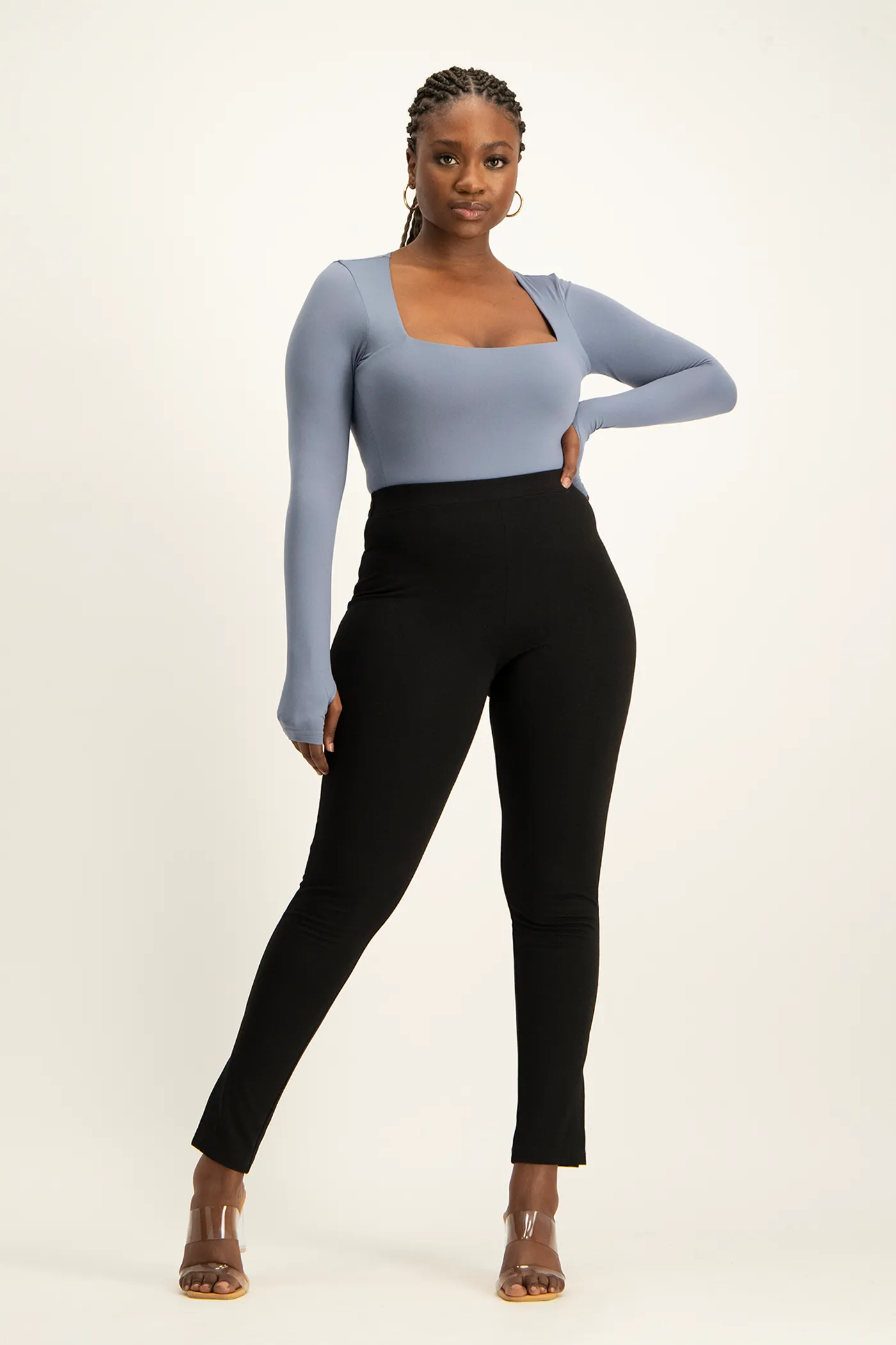 Giana Square Neck Bodysuit - Flintstone