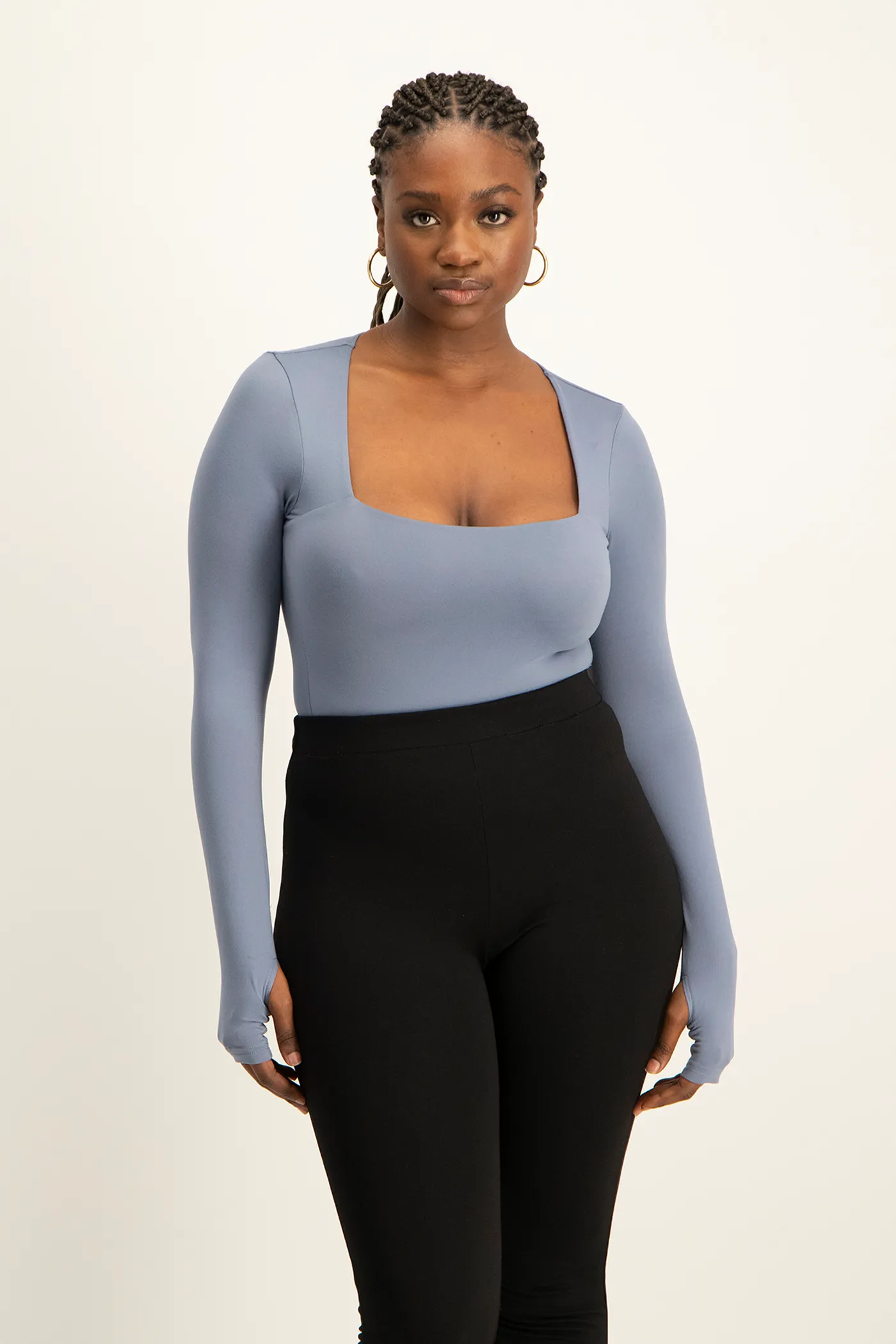 Giana Square Neck Bodysuit - Flintstone