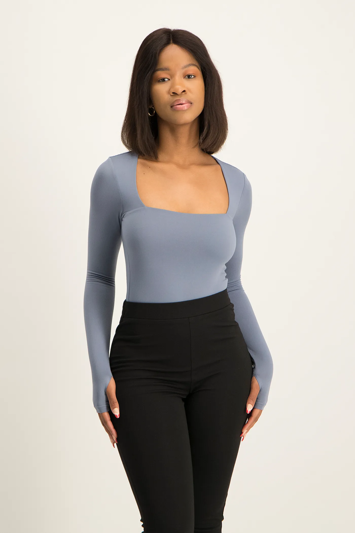 Giana Square Neck Bodysuit - Flintstone