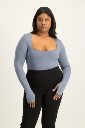 Giana Square Neck Bodysuit - Flintstone