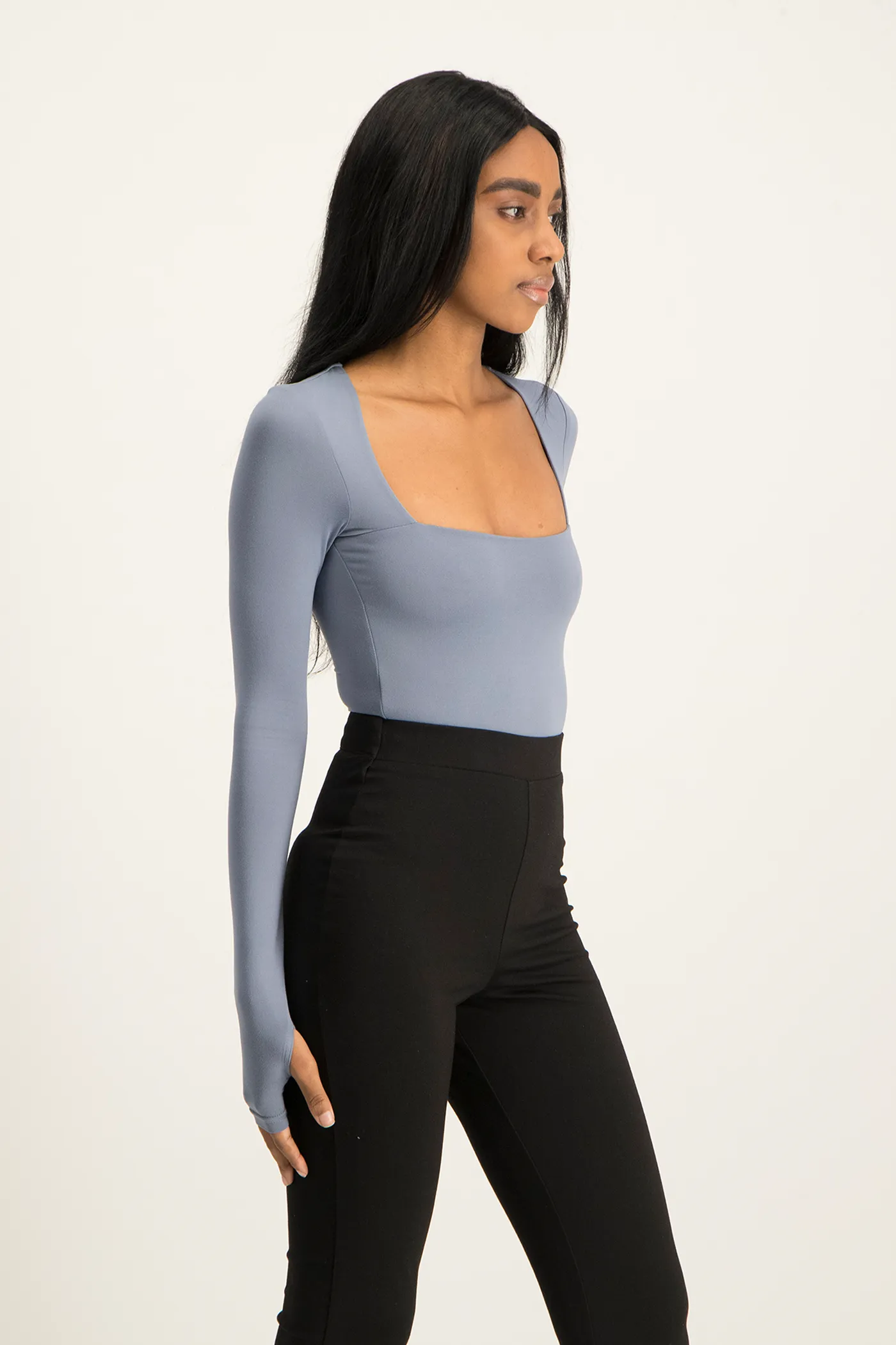Giana Square Neck Bodysuit - Flintstone