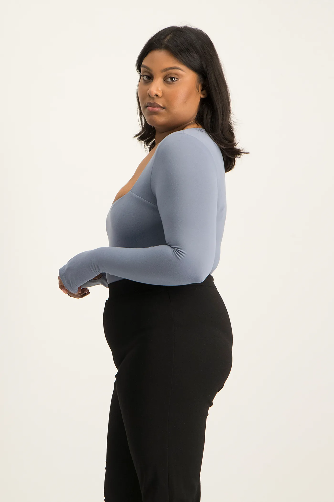Giana Square Neck Bodysuit - Flintstone