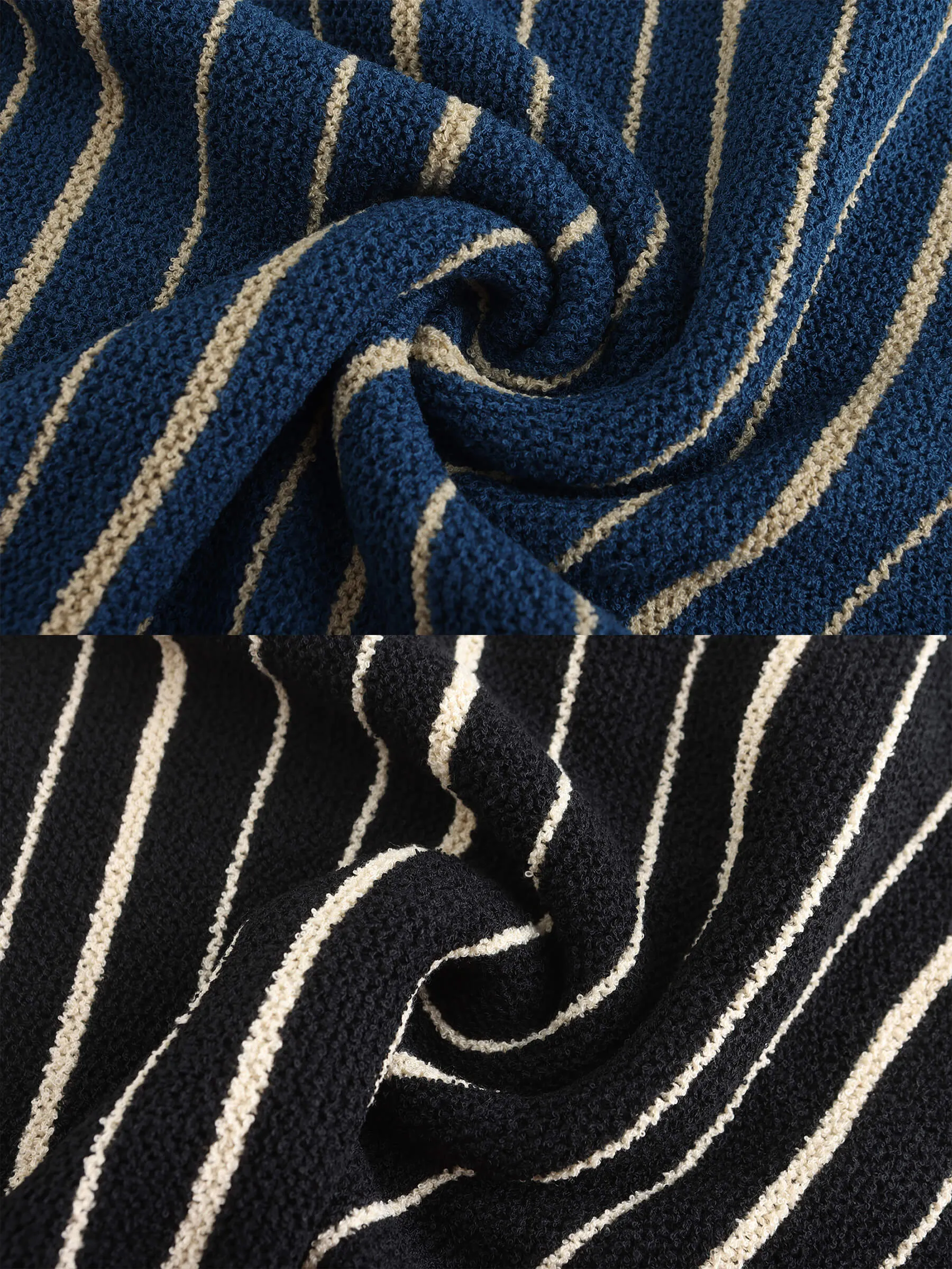 High Slit Striped Knit Sleeveless Dress