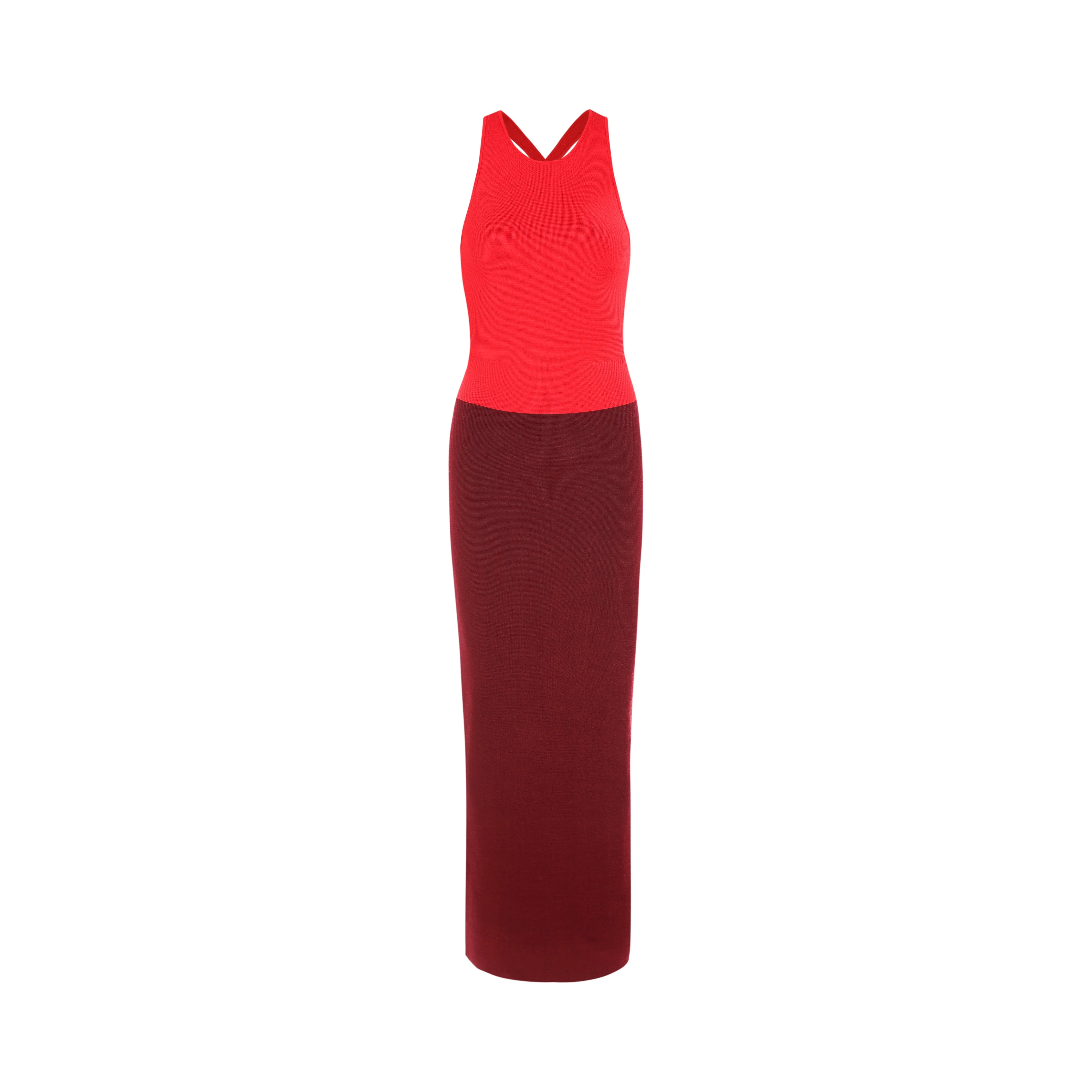 Ines Dress - Red And Burgundy