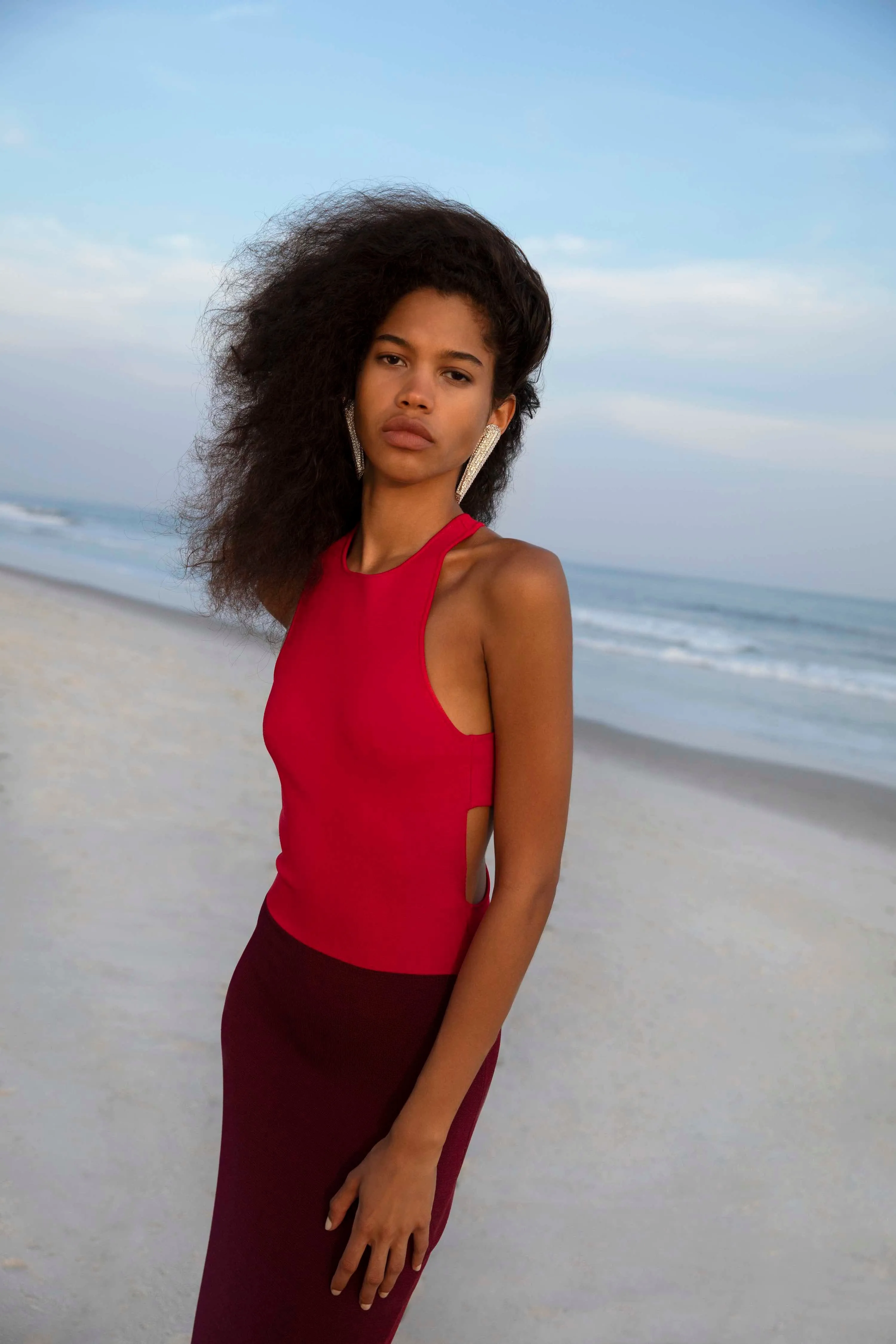 Ines Dress - Red And Burgundy