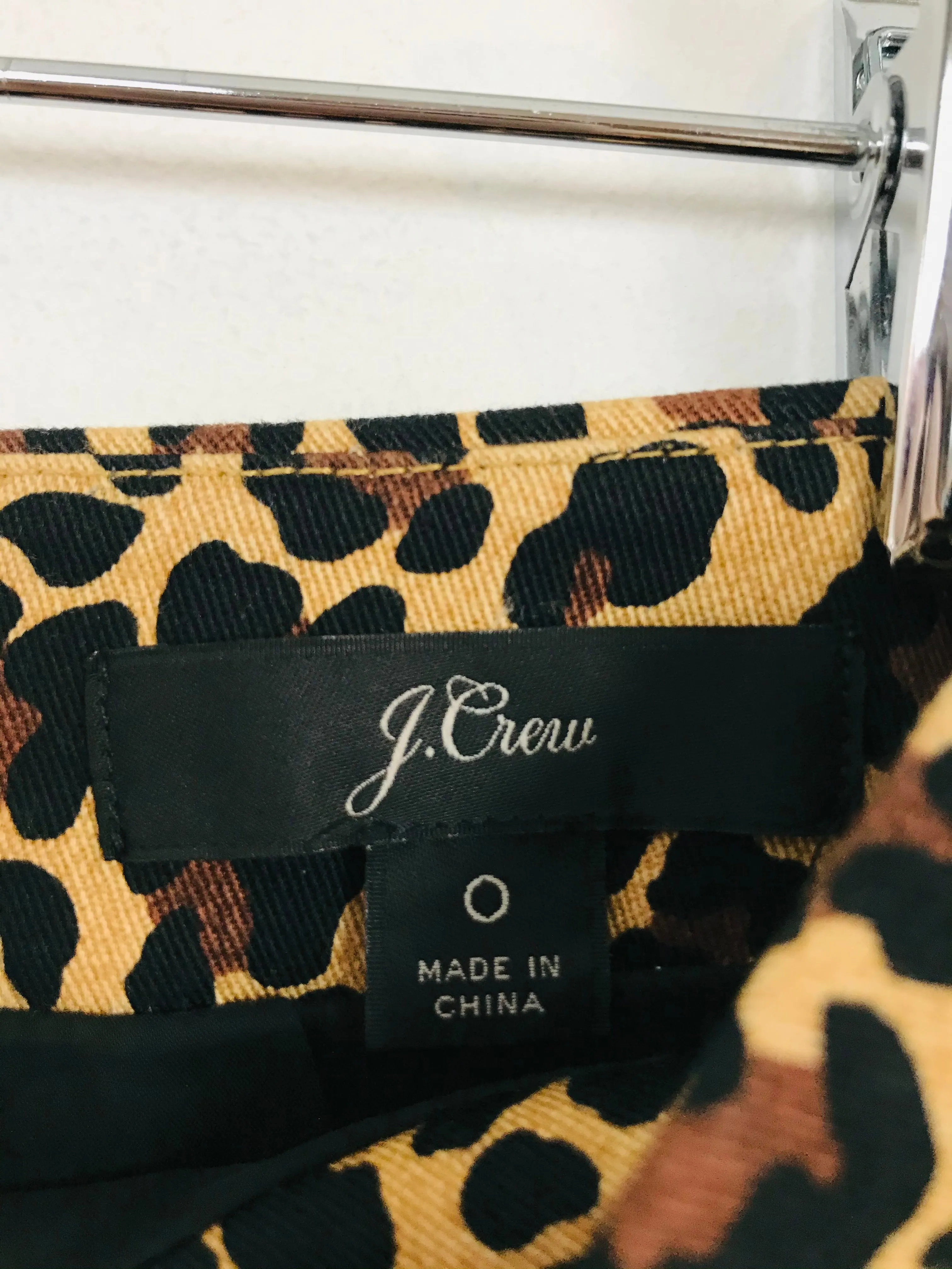J.Crew Leopard Print Pencil Skirt | UK6-8 | Brown