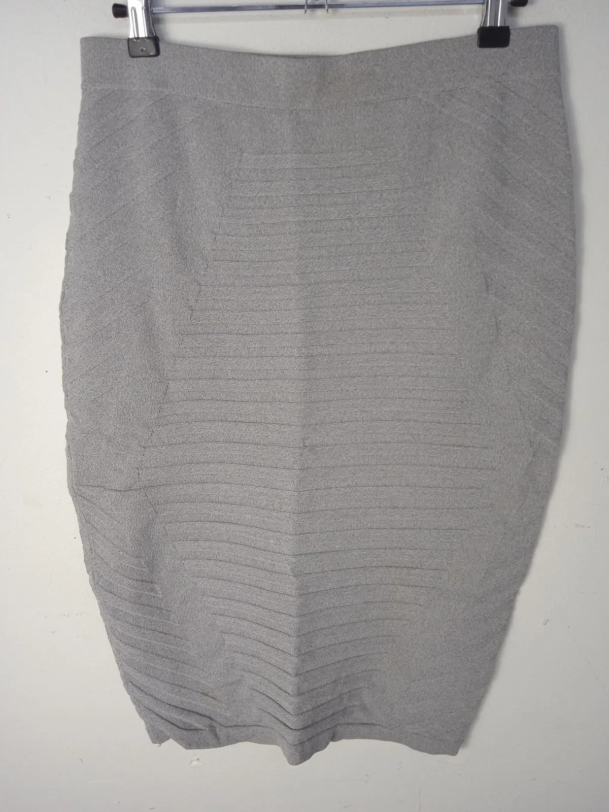 JONATHAN SIMKHAI Ladies Grey Knee Length Pencil Skirt Size S
