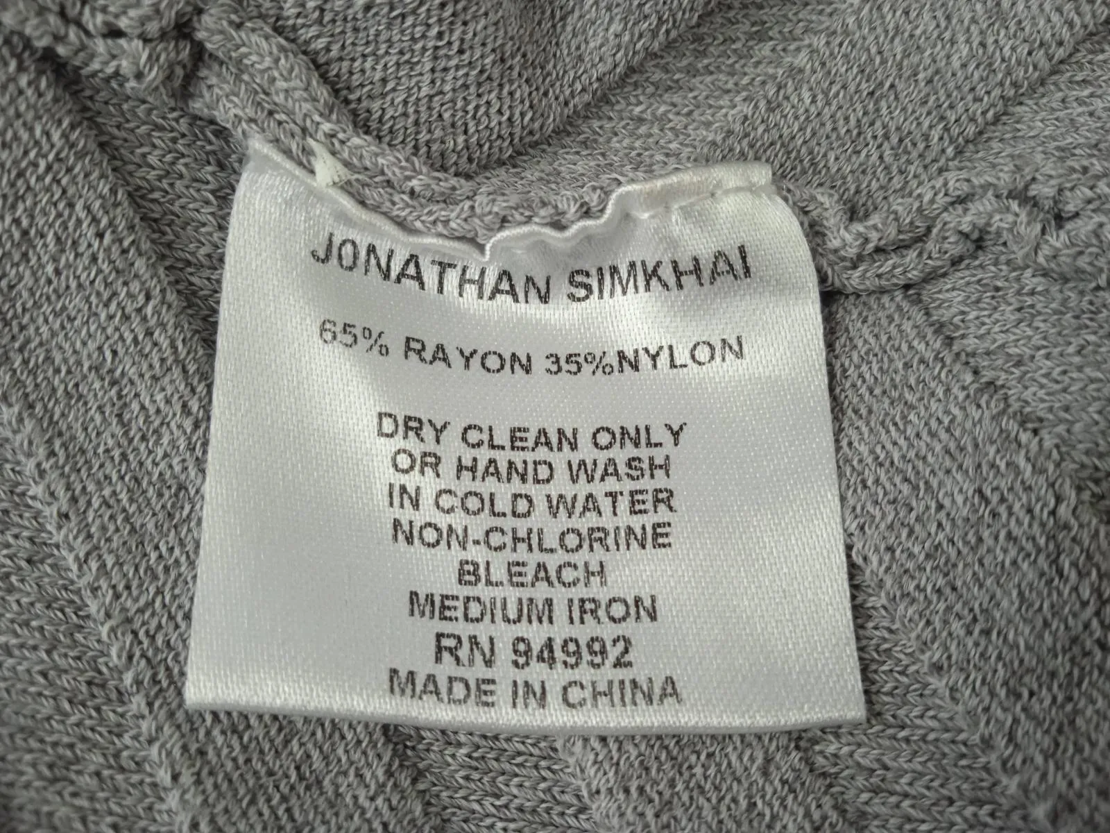 JONATHAN SIMKHAI Ladies Grey Knee Length Pencil Skirt Size S