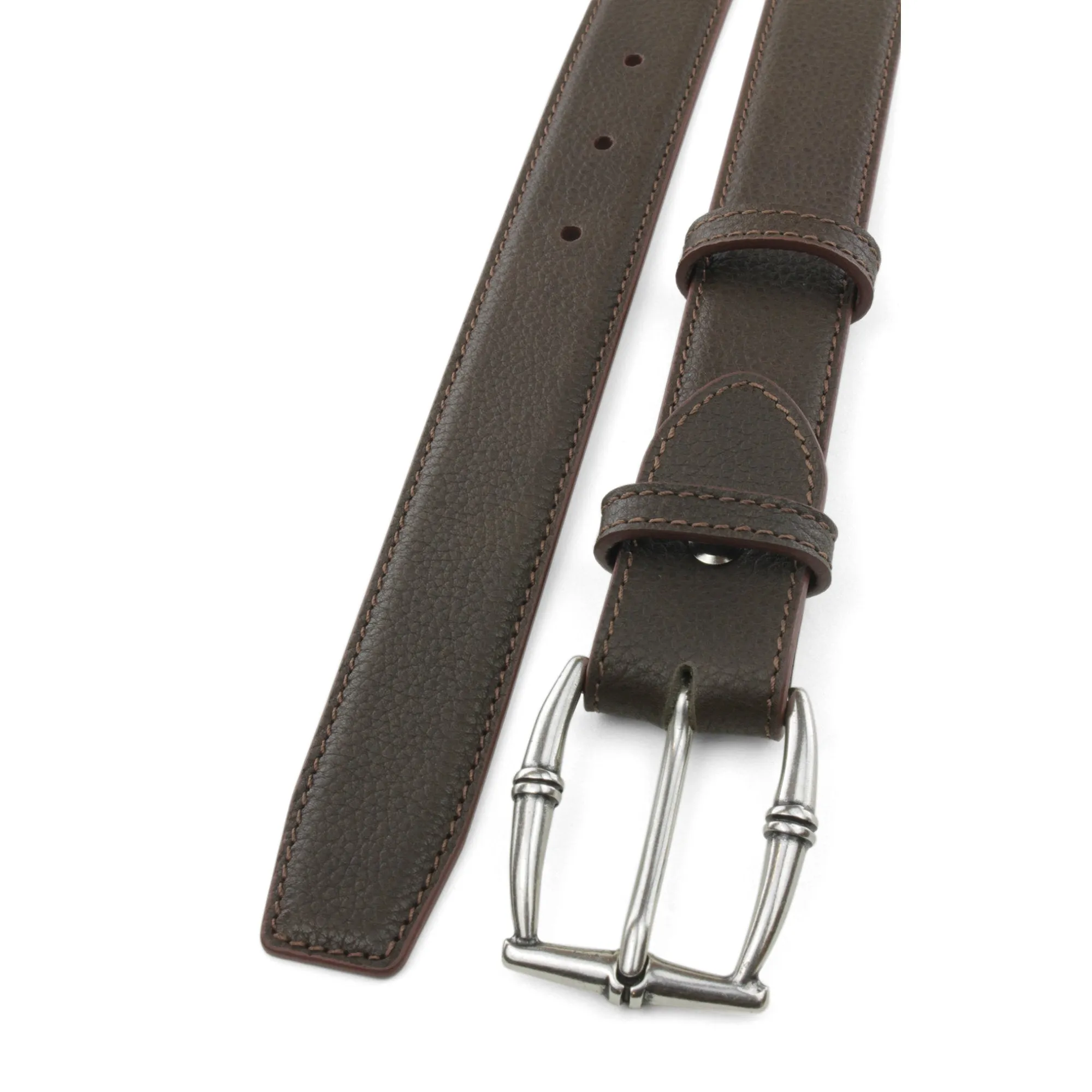 Narrow Bitter Choc Novak Bamboo Belt