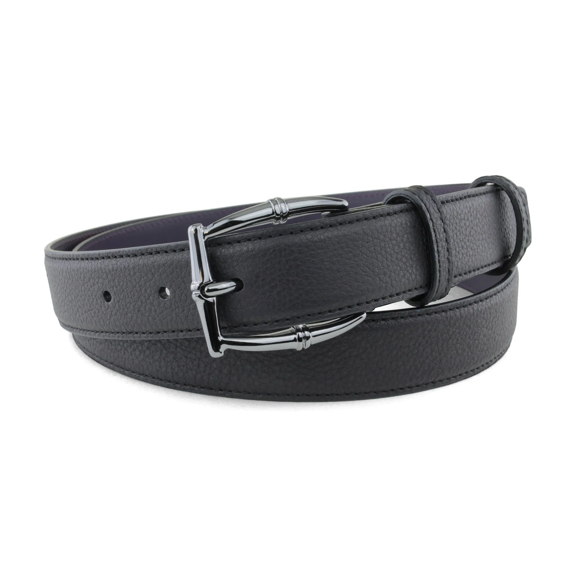 Narrow Black Novak Bamboo Belt