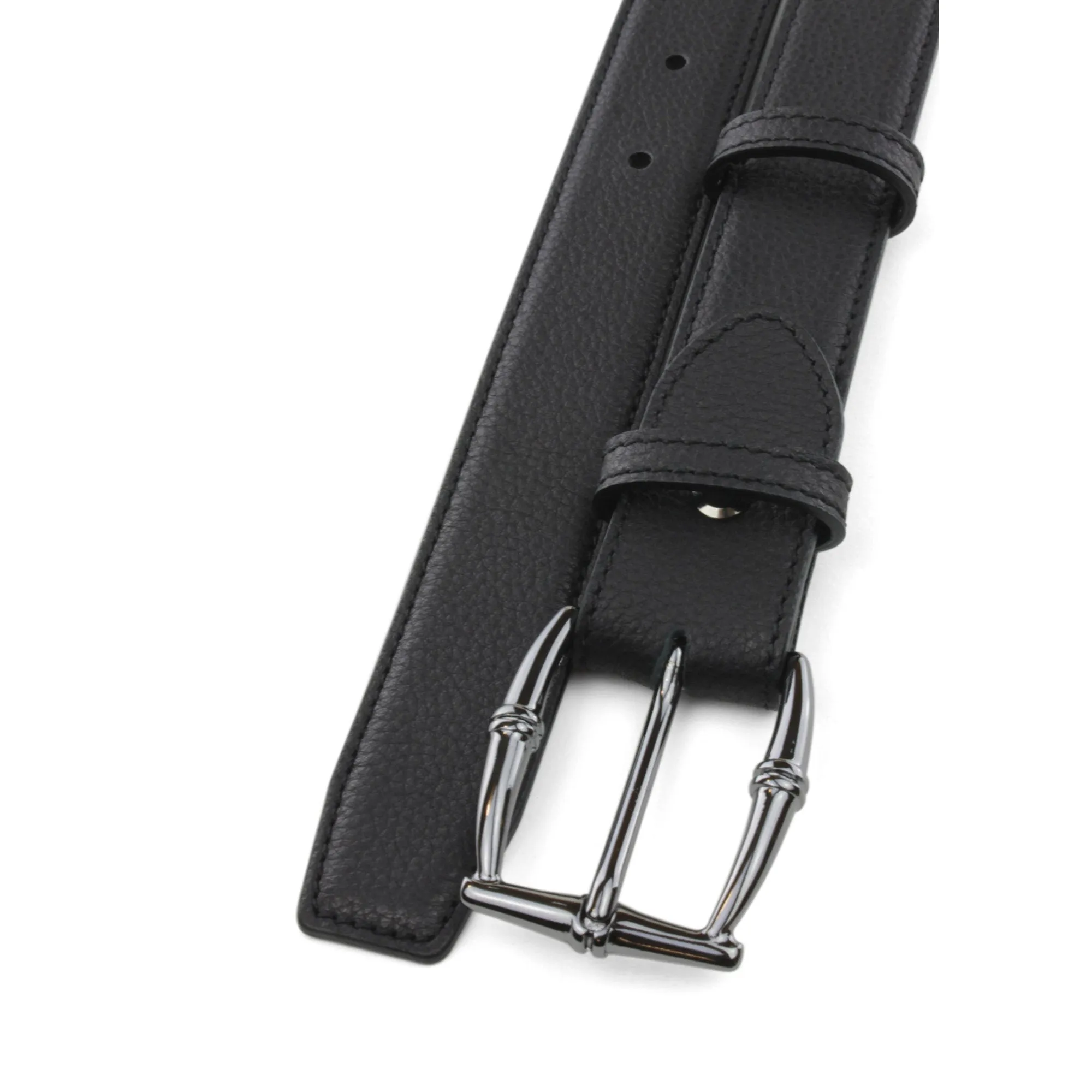 Narrow Black Novak Bamboo Belt