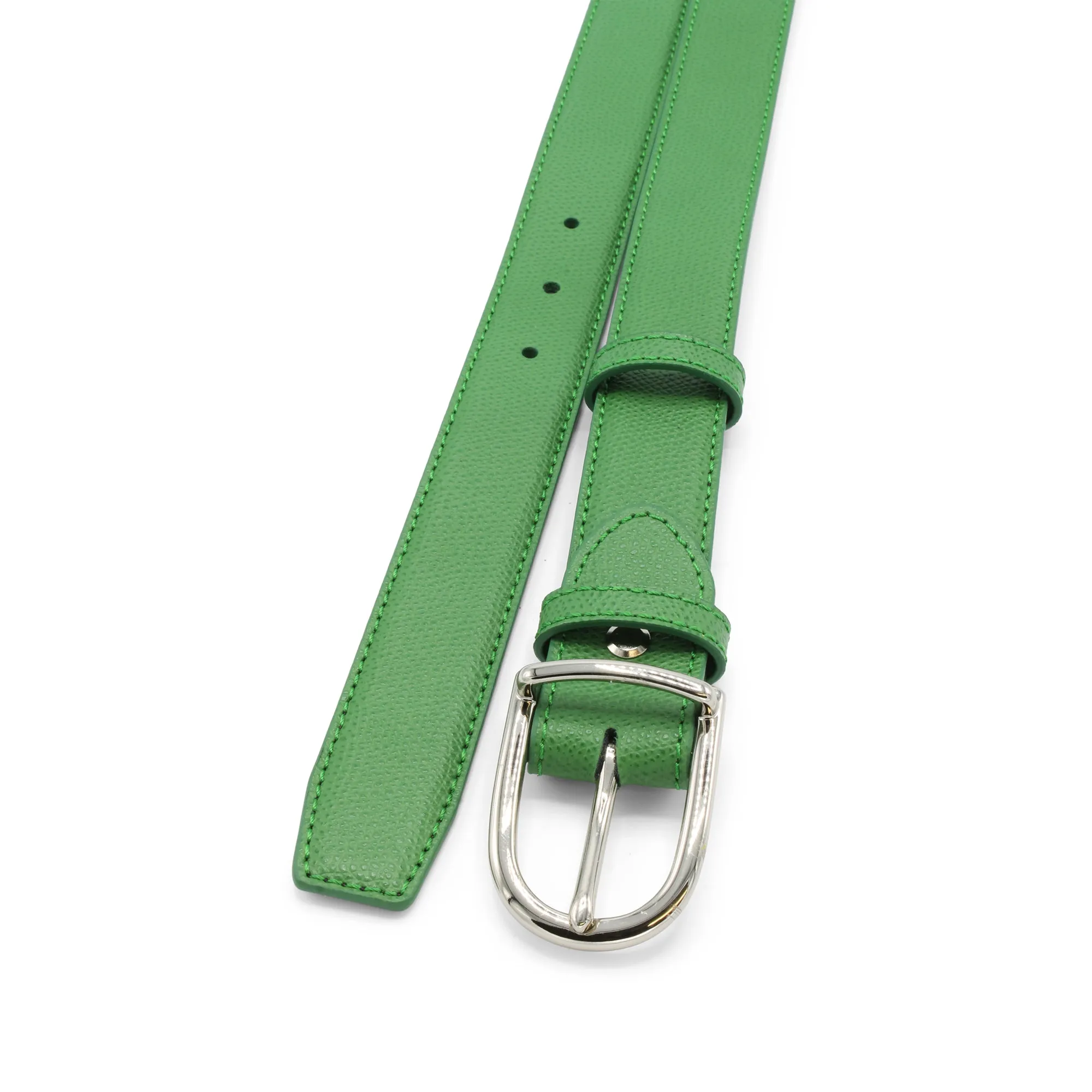 Narrow Emerald Green Novak Dauphin Prong Belt