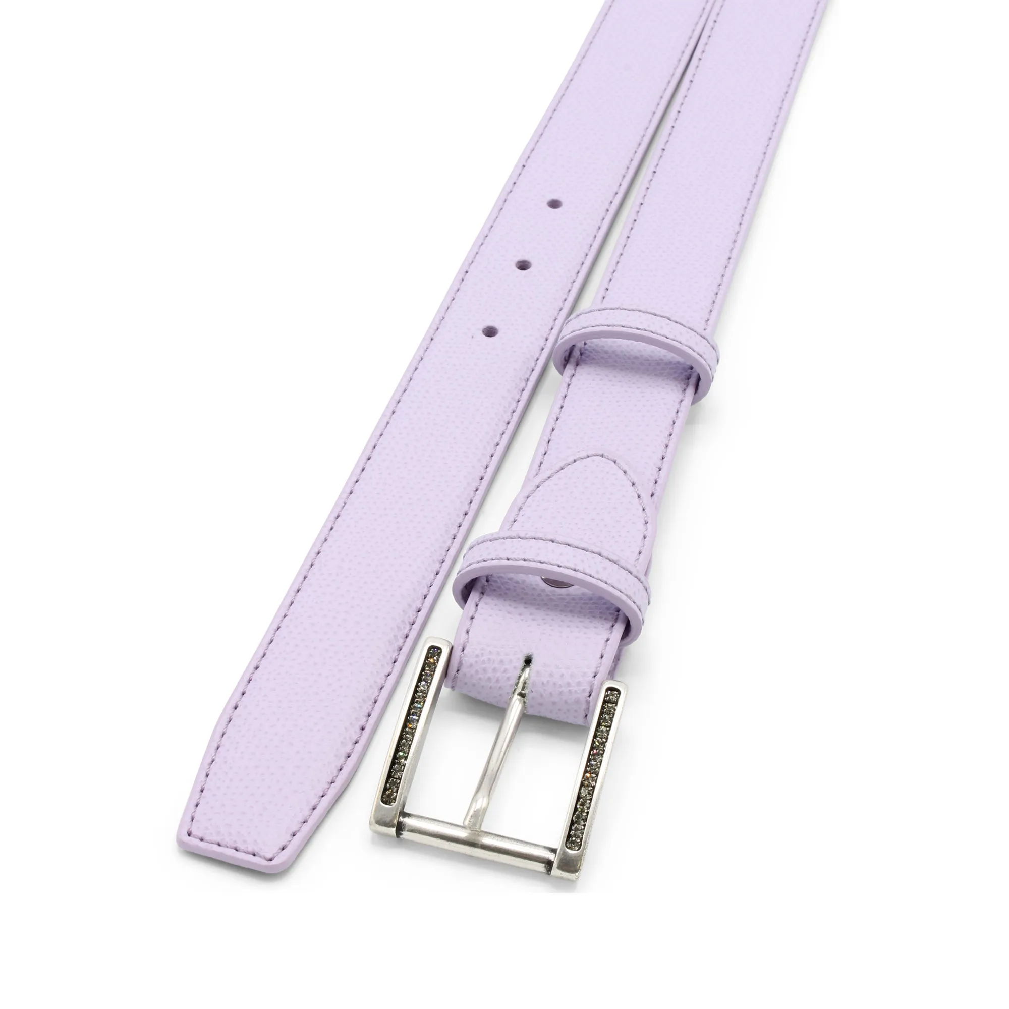 Narrow Lavender Novak Dauphin Crystal Prong Belt