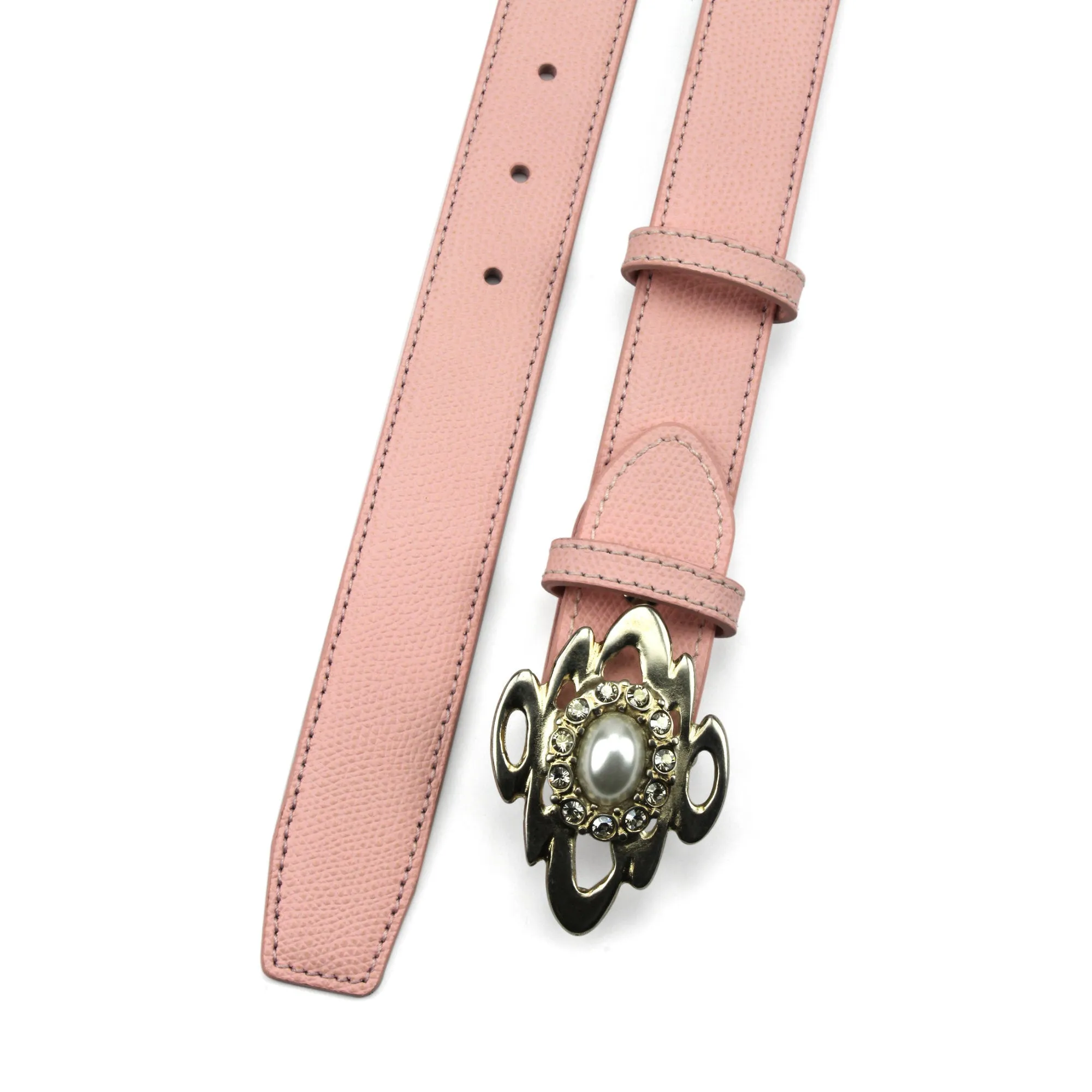 Narrow Pastel Pink Novak Style Cloud Belt
