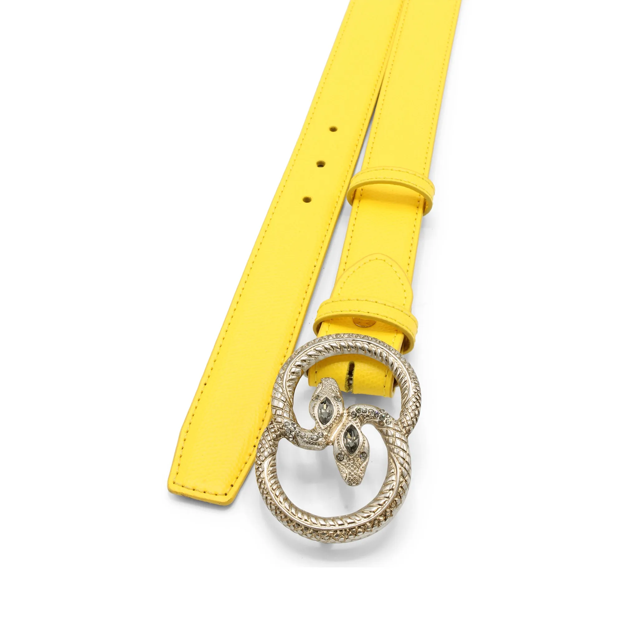 Narrow Sunflower Novak Dauphin Wrapped Snake Belt