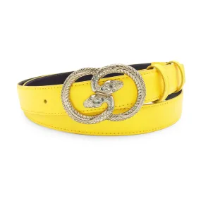 Narrow Sunflower Novak Dauphin Wrapped Snake Belt
