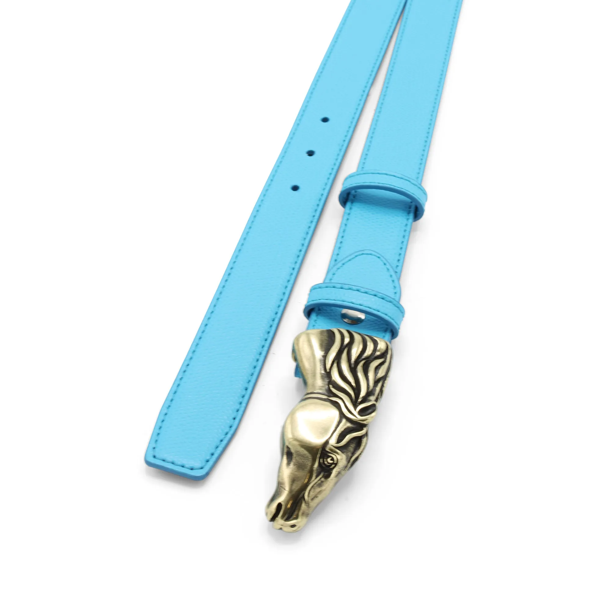 Narrow Turq Novak Dauphin Horsehead Belt
