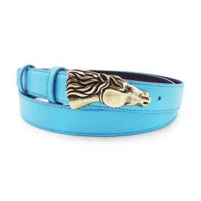 Narrow Turq Novak Dauphin Horsehead Belt