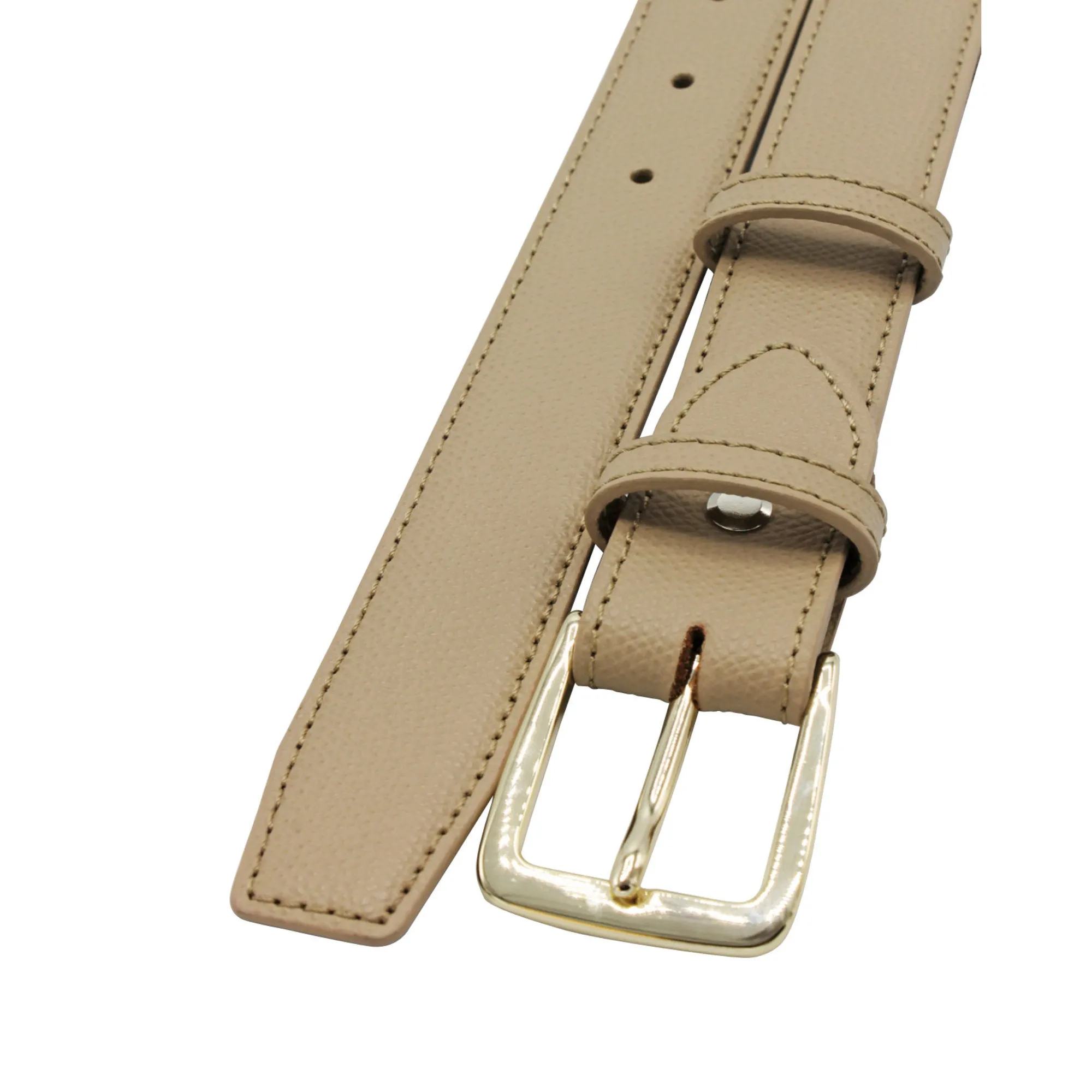 Novak Narrow Ivory Tone Saffiano Belt