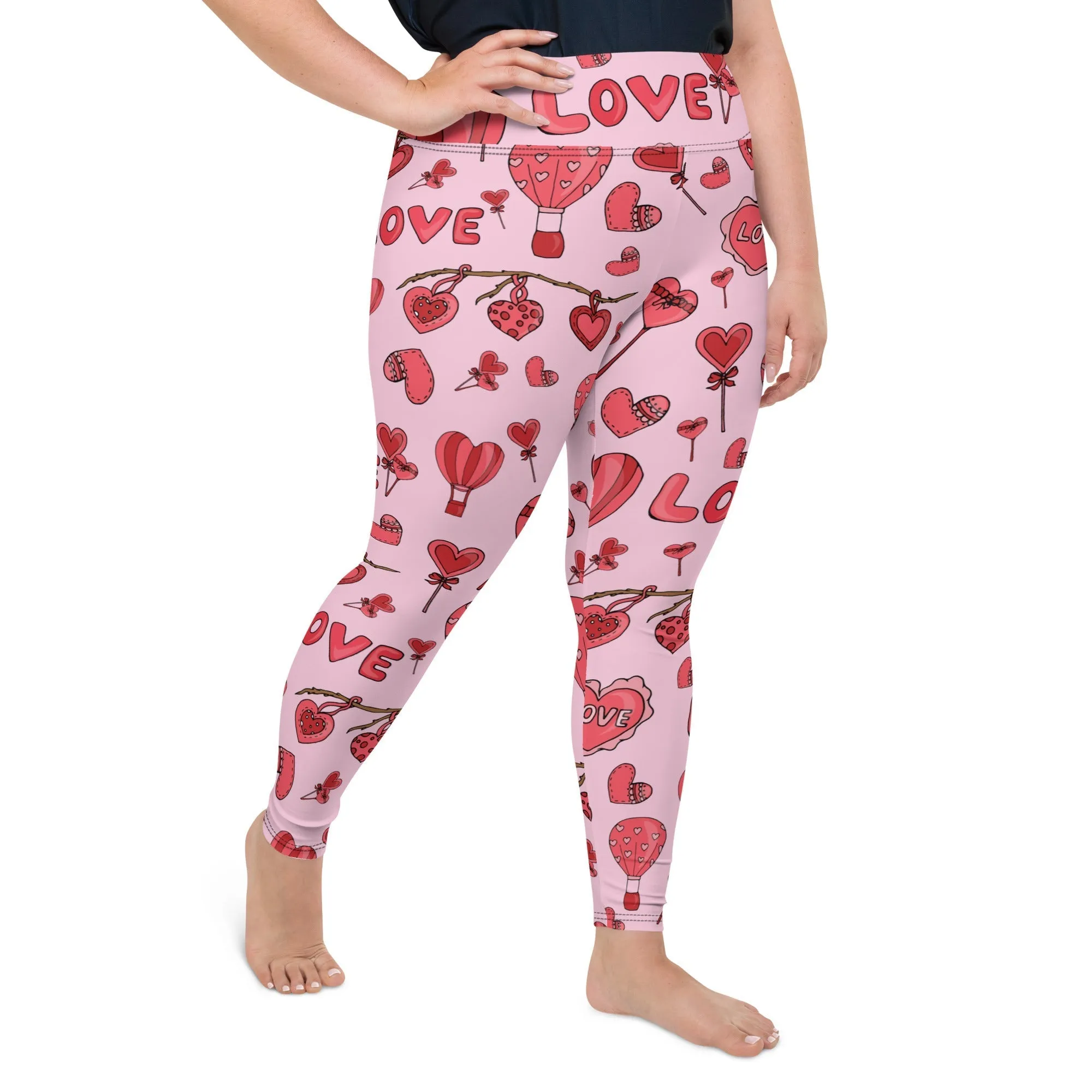 Pink Love Plus Size Leggings