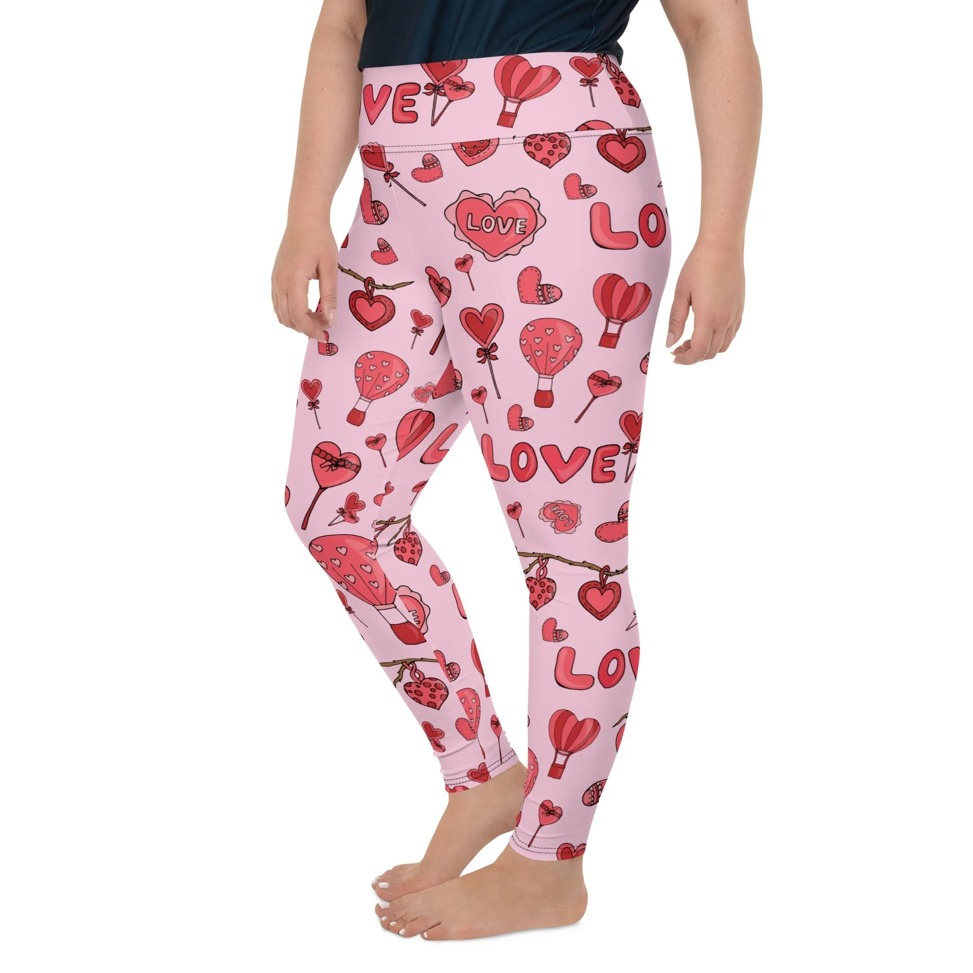 Pink Love Plus Size Leggings