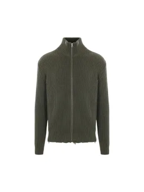Ribbed Zip Cardigan