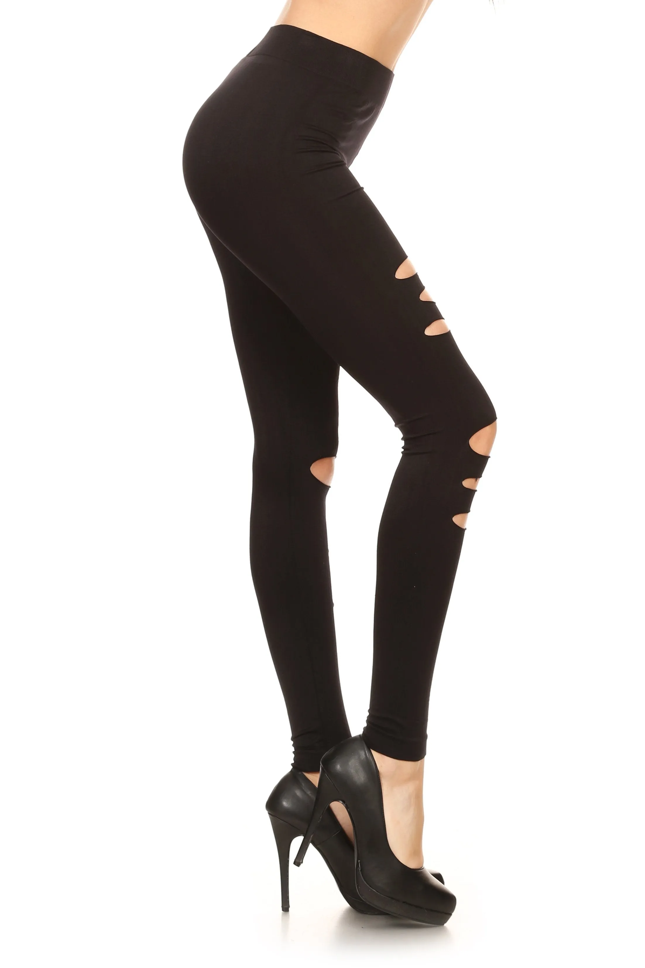 Ripped and Distressed Seamless Leggings