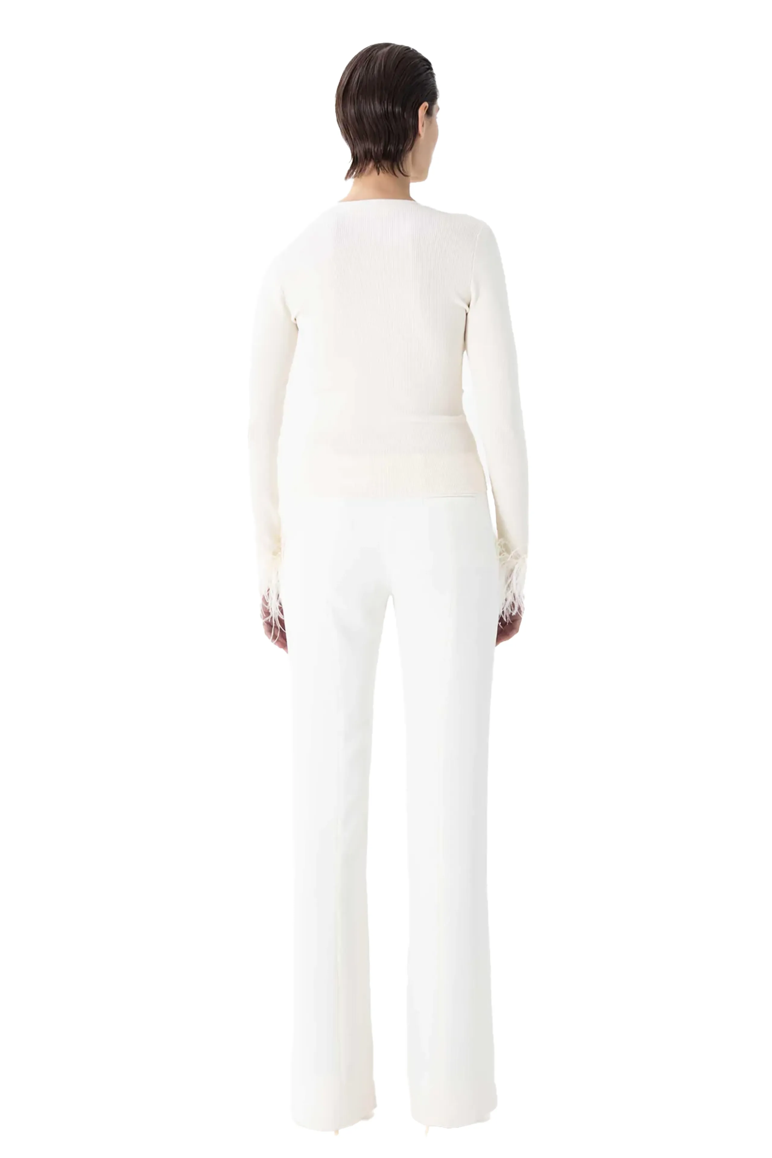 RONNY KOBO AIDEN KNIT CARDIGAN IN PEARL