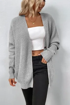 Shoreline Boutique Open Front Buttoned Cardigan
