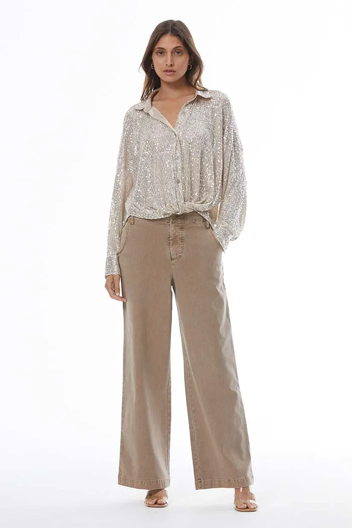 Tourist Sequin Top // Champagne ~ NO RETURNS