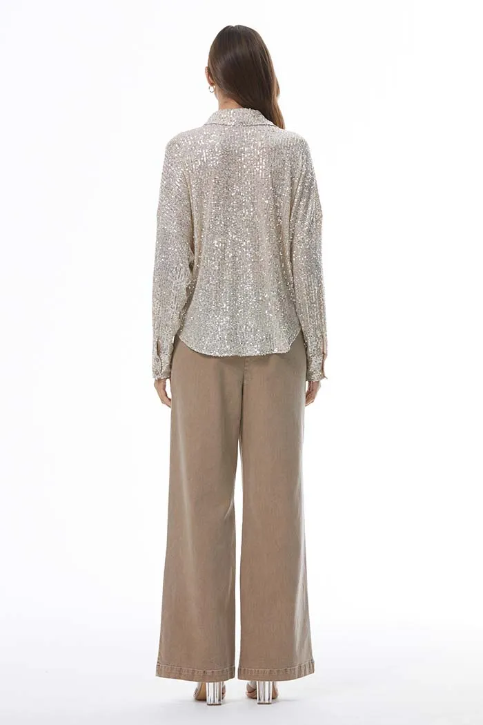 Tourist Sequin Top // Champagne ~ NO RETURNS