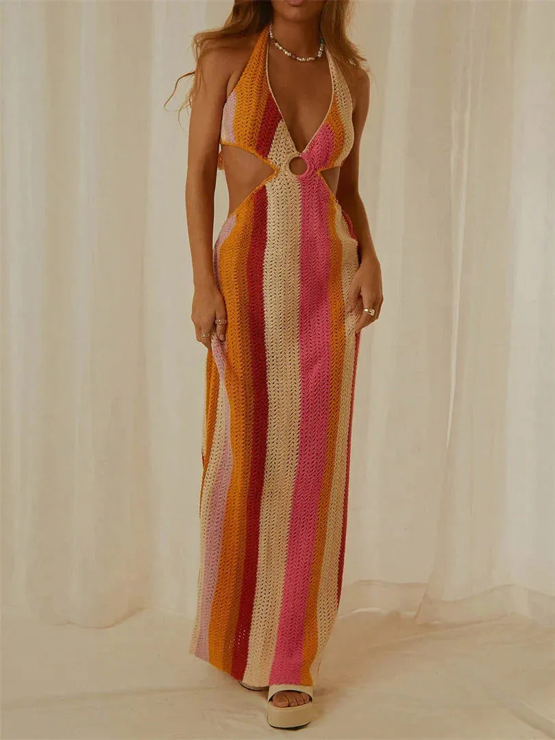 Wenkouban-Christmas Outfits New Year's Eve Dress Night Out Club Dresses cute winter outfits Tawny Knit Maxi Dress